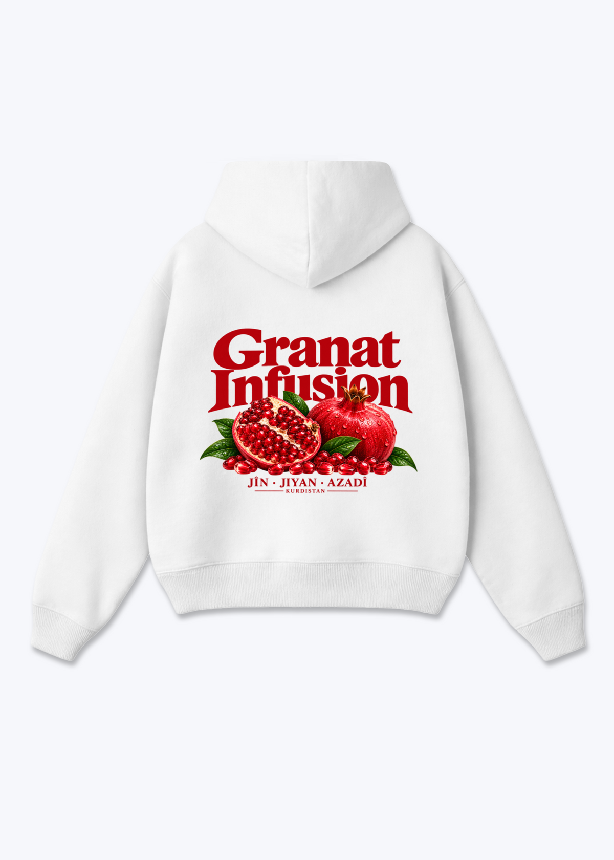Granat Infusion Oversized Hoodie - White Back (Designed)