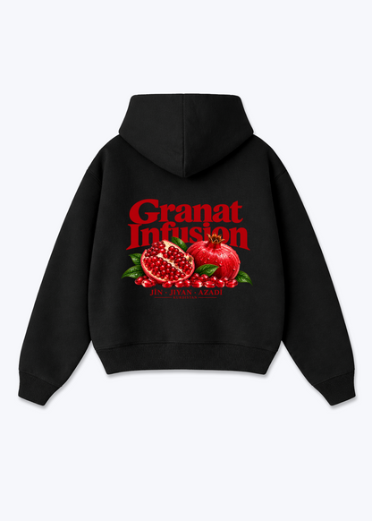 Granat Infusion Oversized Hoodie - Black Back (Designed)