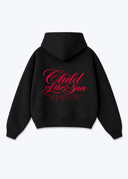 Child of the sun kalli Oversized Hoodie - Black Back (Designed)