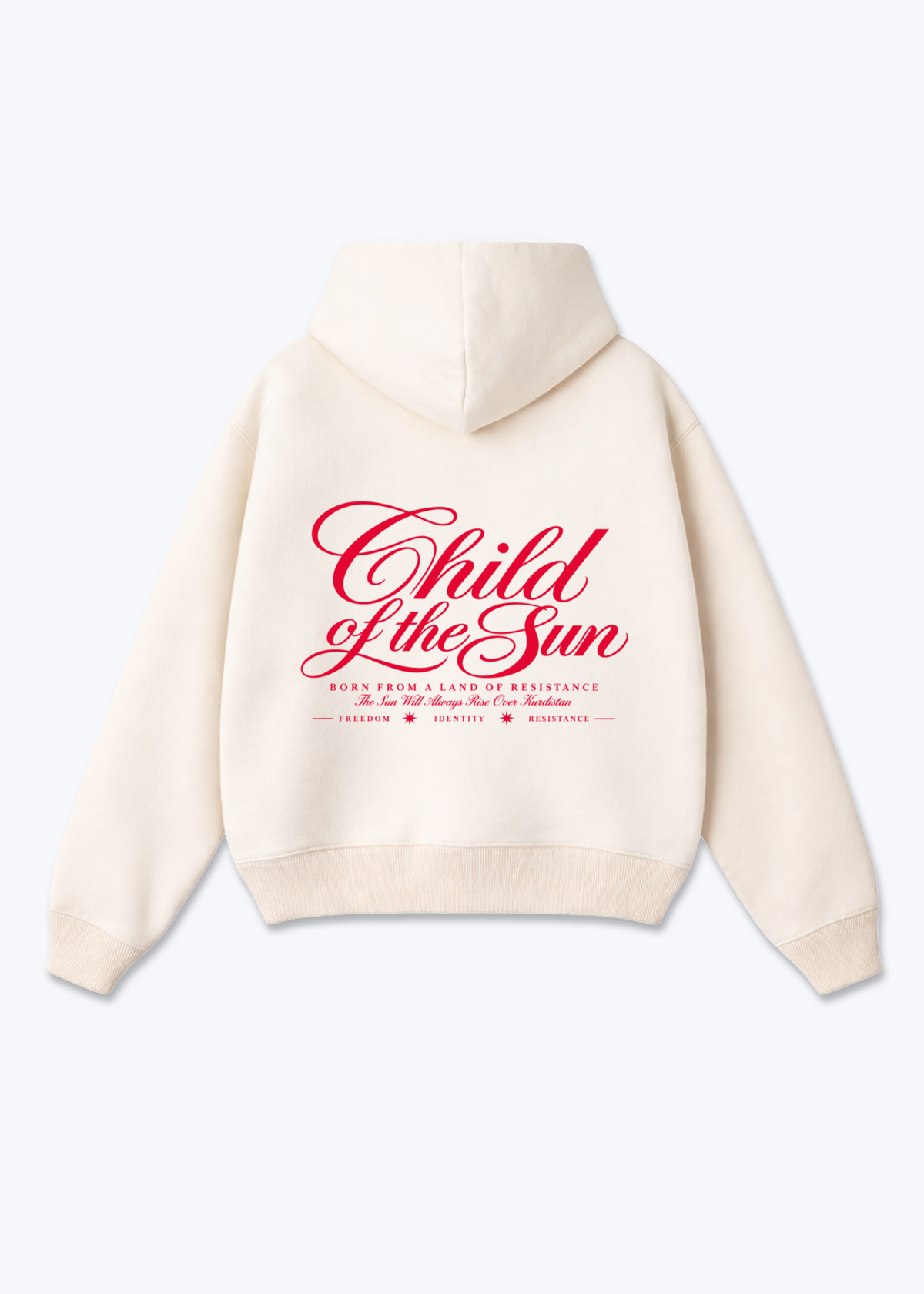 Child of the sun kalli Oversized Hoodie - Beige Back (Designed)