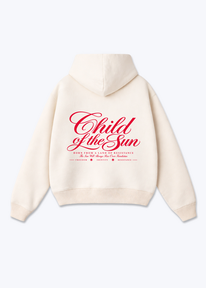 Child of the sun kalli Oversized Hoodie - Beige Back (Designed)