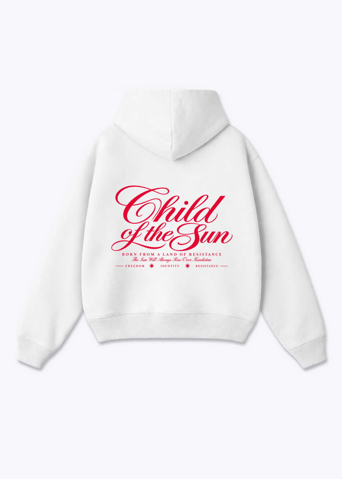 Child of the sun kalli Oversized Hoodie - White Back (Designed)