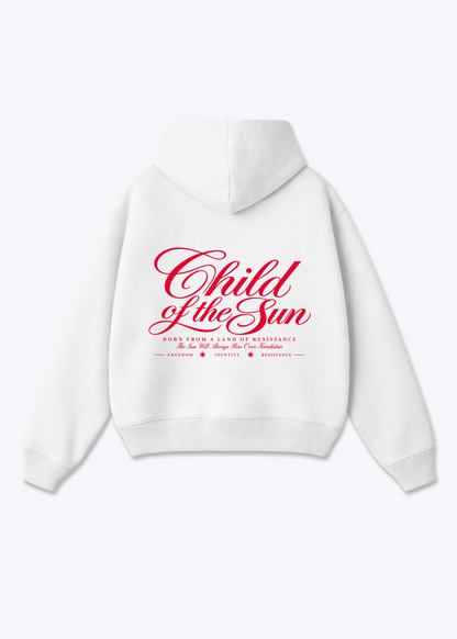 Child of the sun kalli Oversized Hoodie - White Back (Designed)