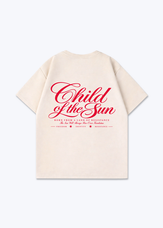 Child of the sun kalli Oversized Shirt - Beige Back (Designed)