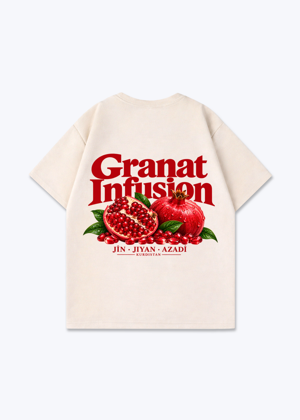 Oversized Shirt - Beige Back (Designed)
