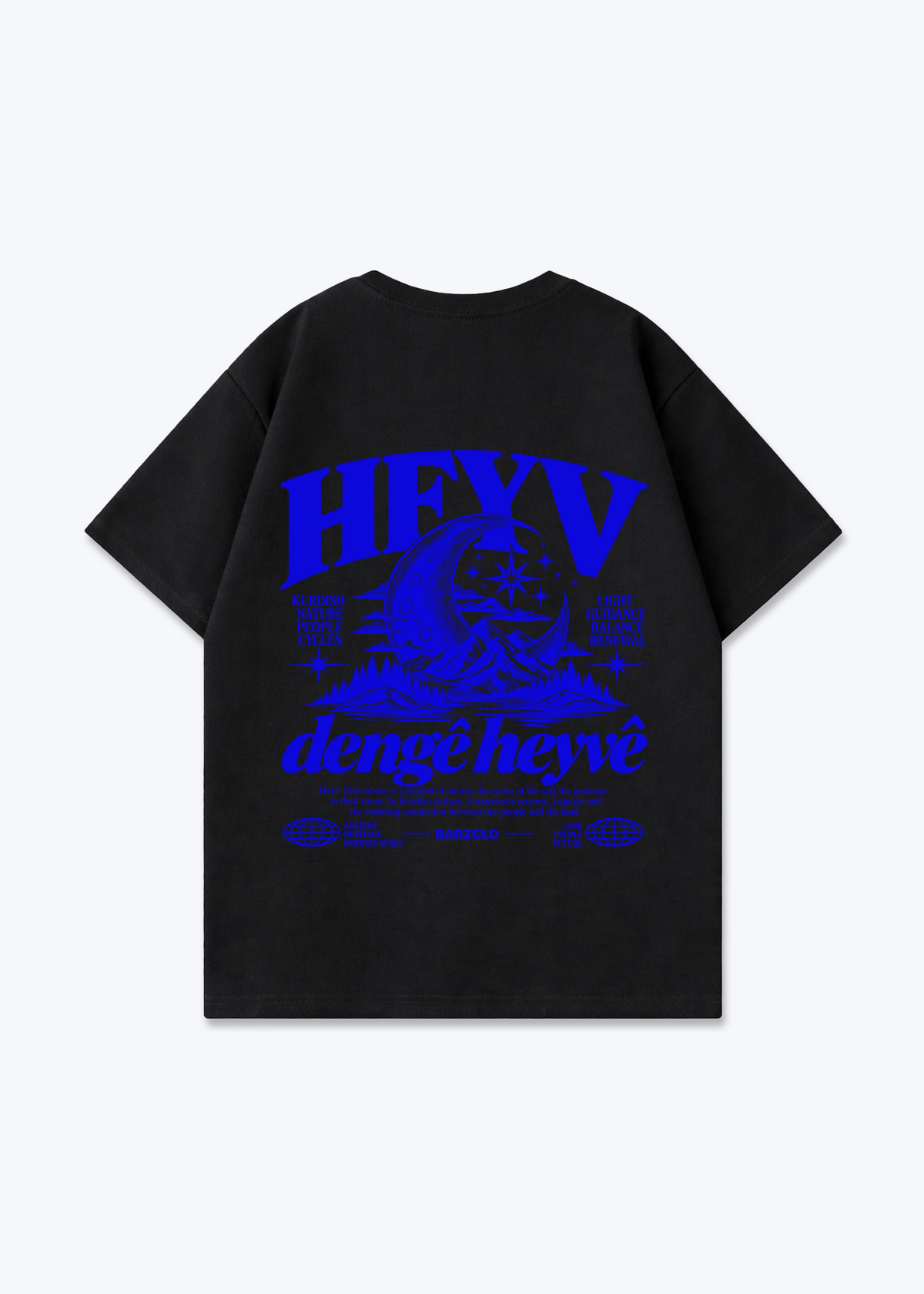 Heyv Oversized Shirt - Black Back (Designed)