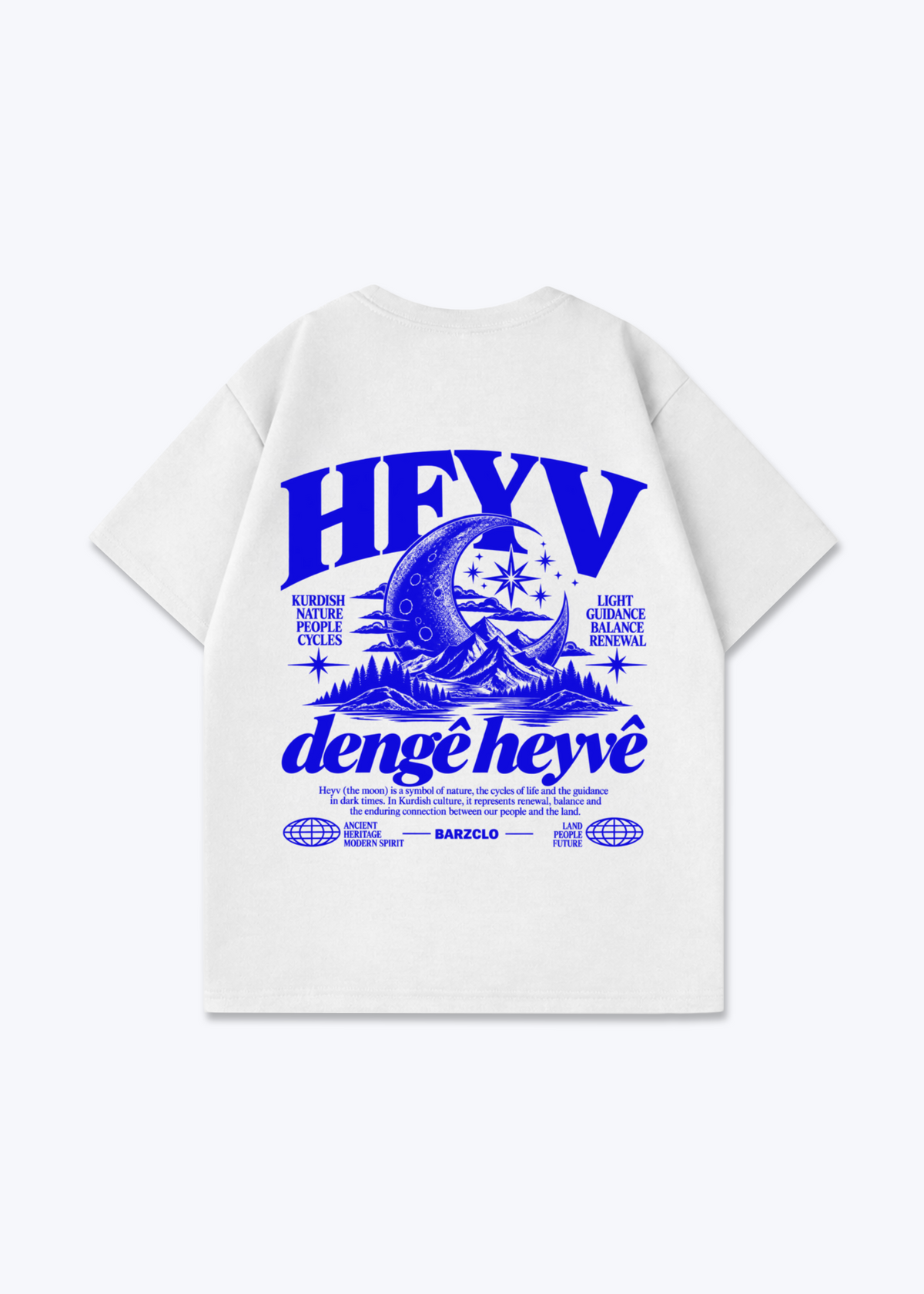 Heyv Oversized Shirt - White Back (Designed)
