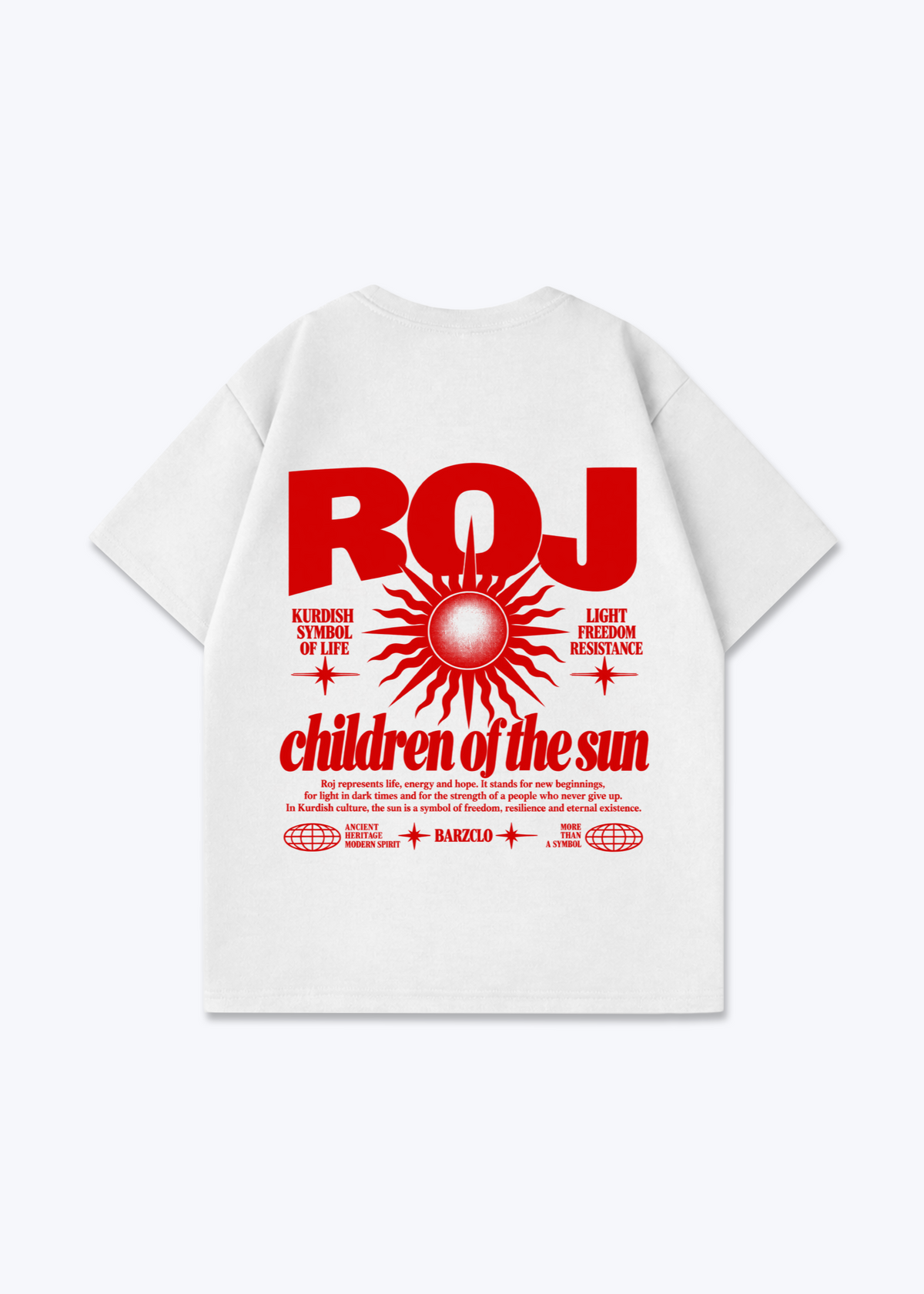 Roj Oversized Shirt - White Back (Designed)