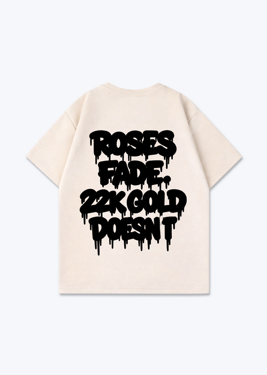 Roses Fade 22K Gold doesent  Oversized Shirt